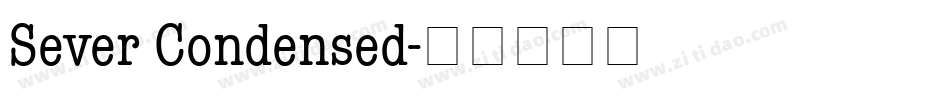 Sever Condensed字体转换